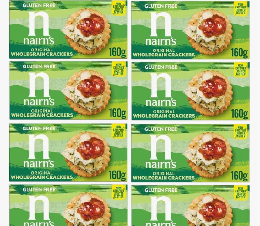 Nairn'S Gluten Free Wholegrain Crackers 160g (Pack of 8) - Healthy Snacks