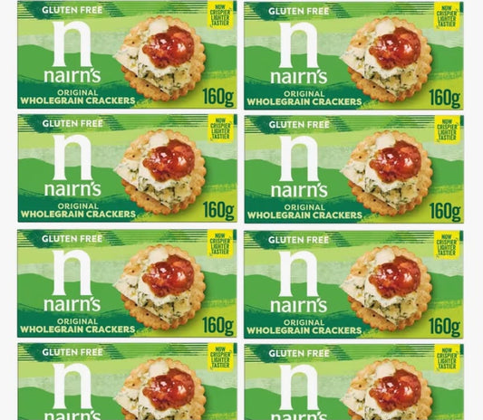 Nairn'S Gluten Free Wholegrain Crackers 160g (Pack of 8) - Healthy Snacks