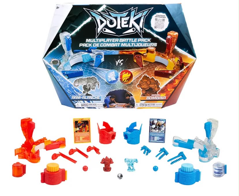 Battle Set Organika, Multiplayer Action Game for Kids with High-Speed Battle Controller, 4 Elemental Factions, Collectable Champions, Health Key, Custom Arena,