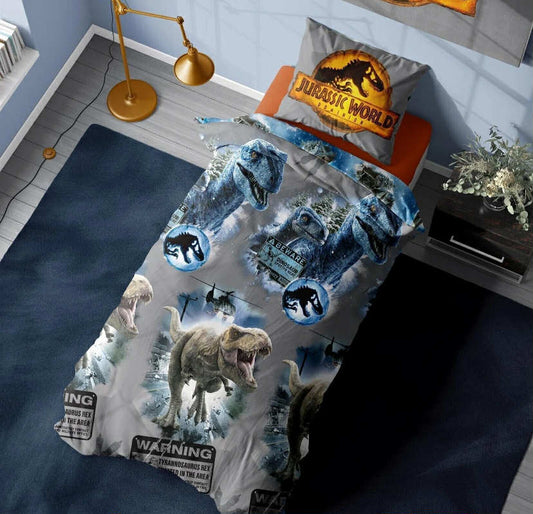 Jurassic World Dominion Single Duvet Cover  Reversible Bedding Set