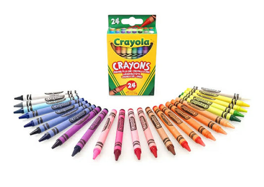 CRAYOLA Crayons, Bright Strong Colours, Multi, 24 Count (Pack of 1) (Packaging may vary).