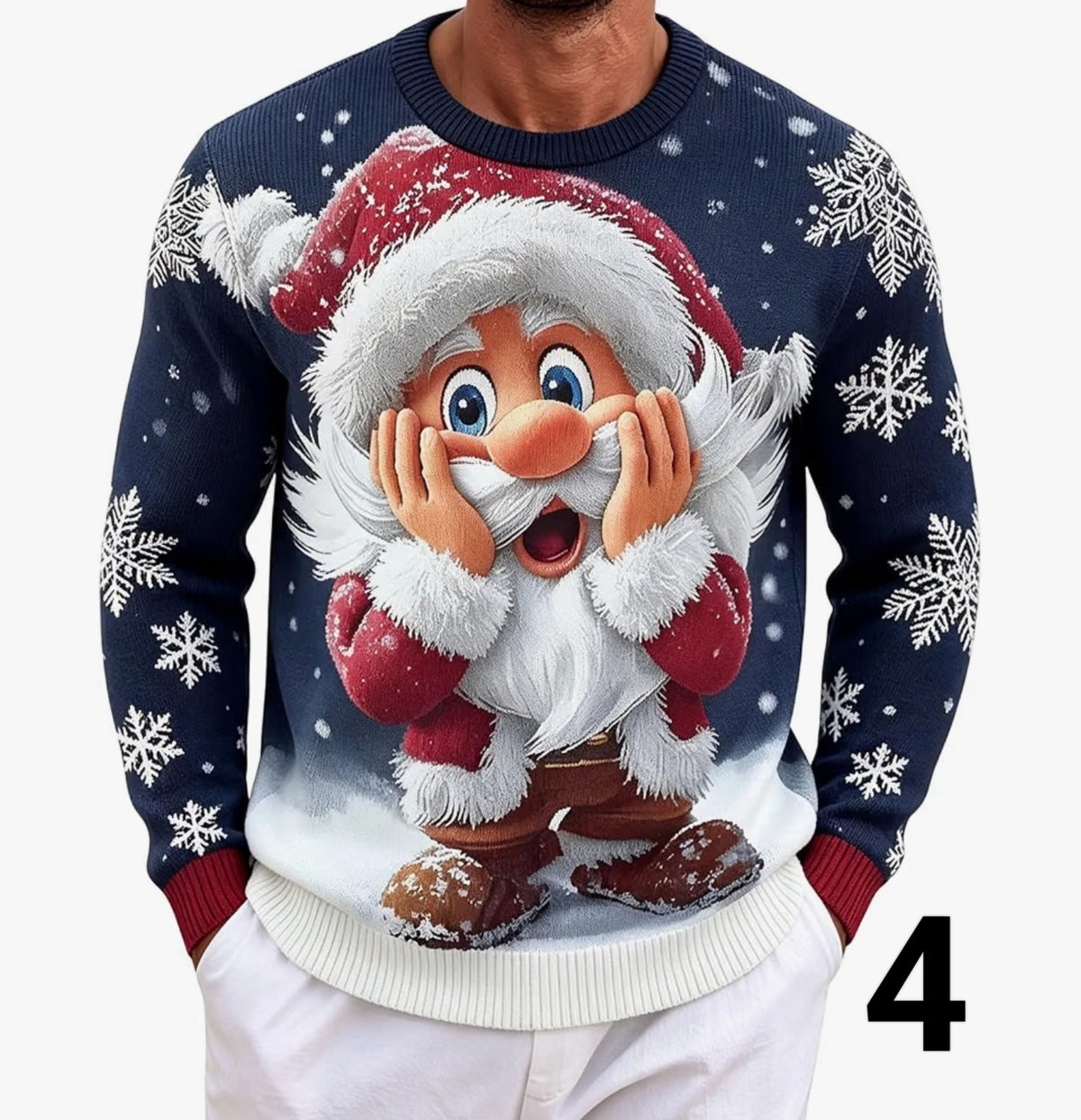Christmas Jumper Unisex.  Sweatshirt Funny Santa Sweater Long Sleeve Novelty Tops Crew Neck Regular Fit