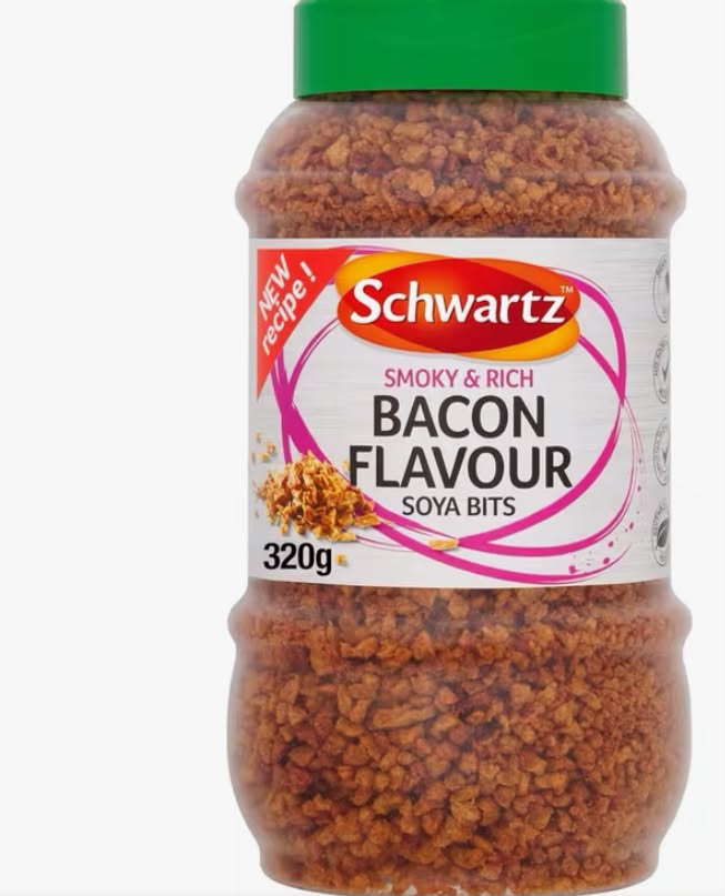 Schwartz Bacon Flavour Bits, 320g – Smoky & Crispy Vegan-Friendly Bacon Topping for Salads, Pasta & Recipes