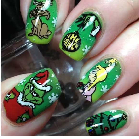 Grinch nails