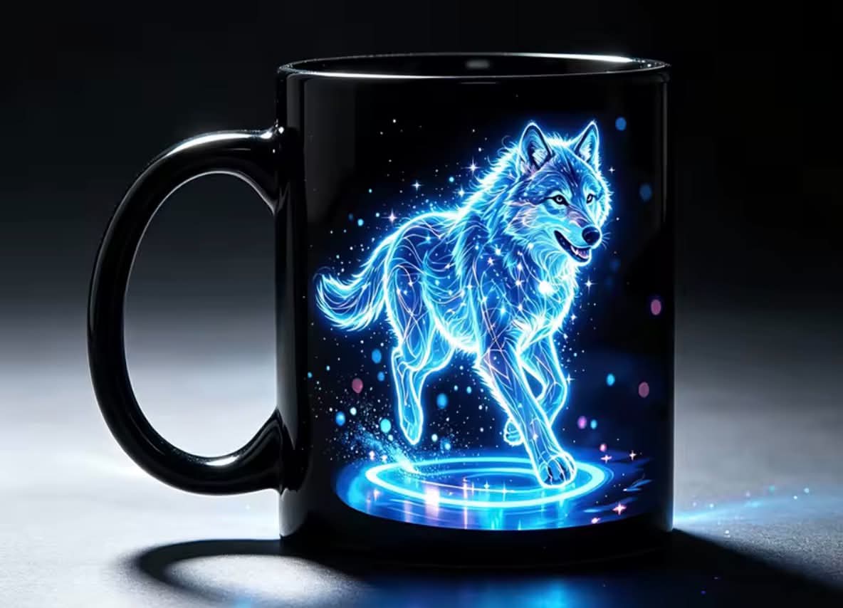 Bright Wolf Coffee Mug