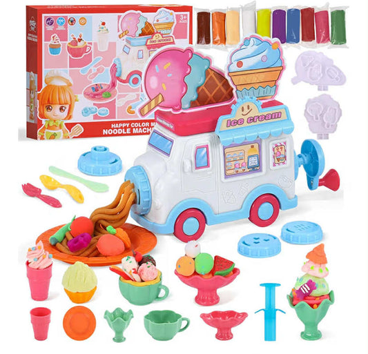 Ice Cream Dining Car Play Color Dough Set