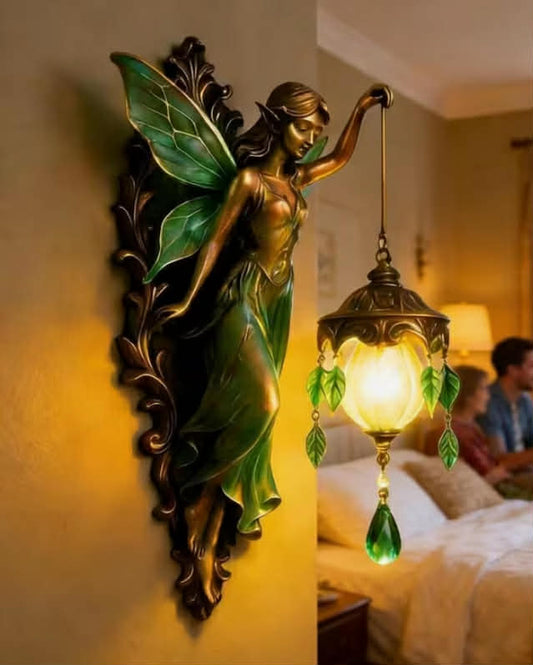Elf Wall Lamp Atmosphere Light Fairy Wings Night Light Vintage Fairy Decor Lamp