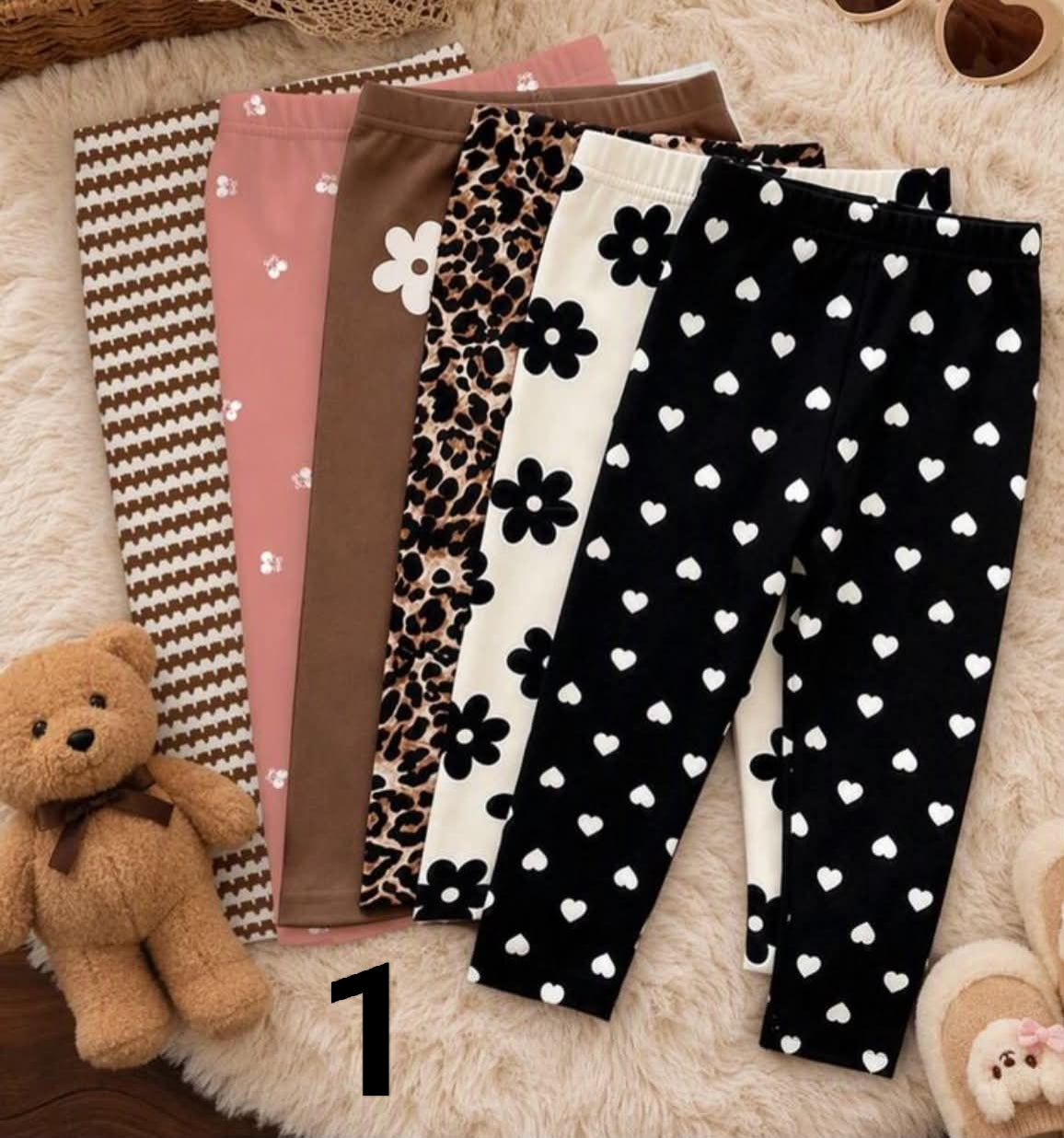 Young Girl 2PCS Young Girls Winter Leggings. (Random sent out)
