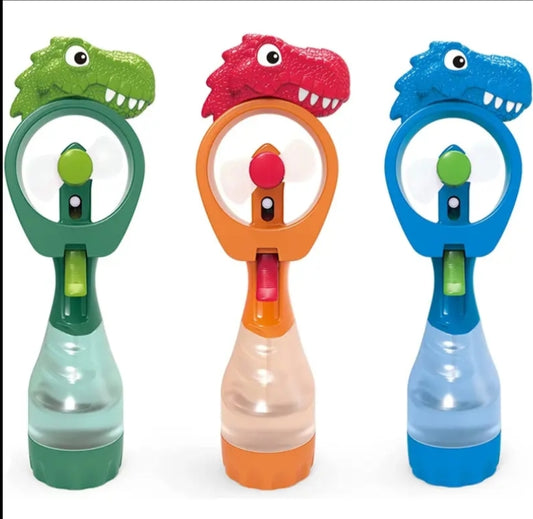 Dinosaur Spray Mist Fan with Water Spray Pack of 1, Personal Fan with Battery Operated (Battery not included), Assorted