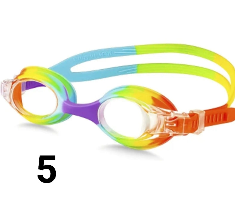 Kids Swimming Goggles Anti-Fog & Waterproof with PC Lens - Adjustable Strap, UV Protection & Anti-Glare, Fit for Ages 3-12 Years