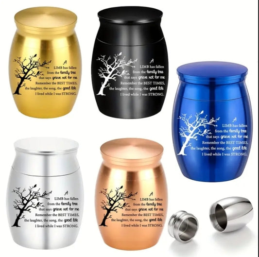 Miniature Tree of Life Urn Made of Aluminum Alloy for Holding Ashes of Humans Or Pets, Designed As a Decorative Funeral Urn