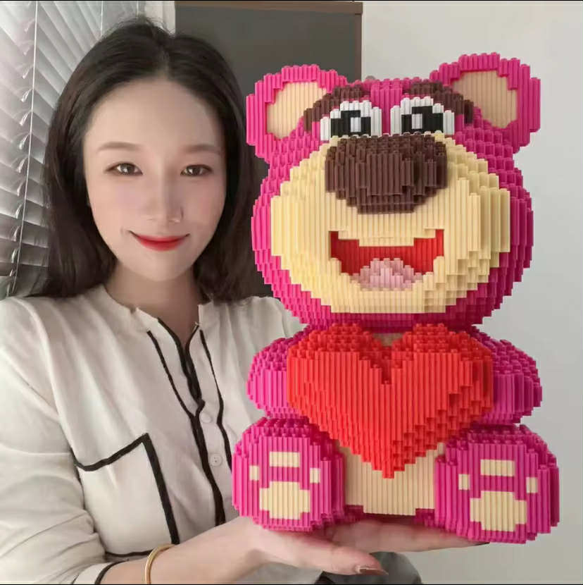 30CM Extra Large Strawberry Bear Block