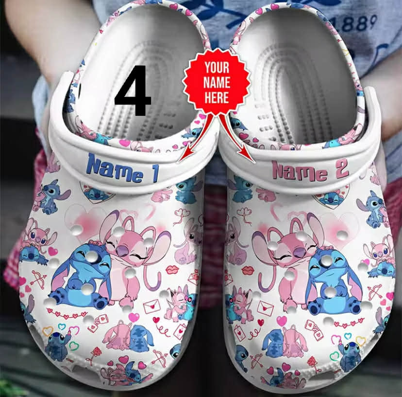 Cartoon Disney Blue Stitch Shoes Cartoon Beach Sandals Slippers