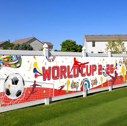 2026 World Cup Theme Backdrop Football Banner