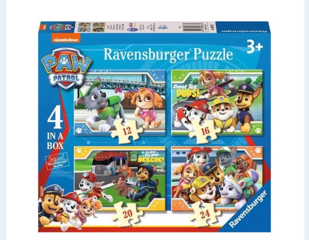 Ravensburger 4 In A Box Jigsaw Puzzles - Paw Patrol