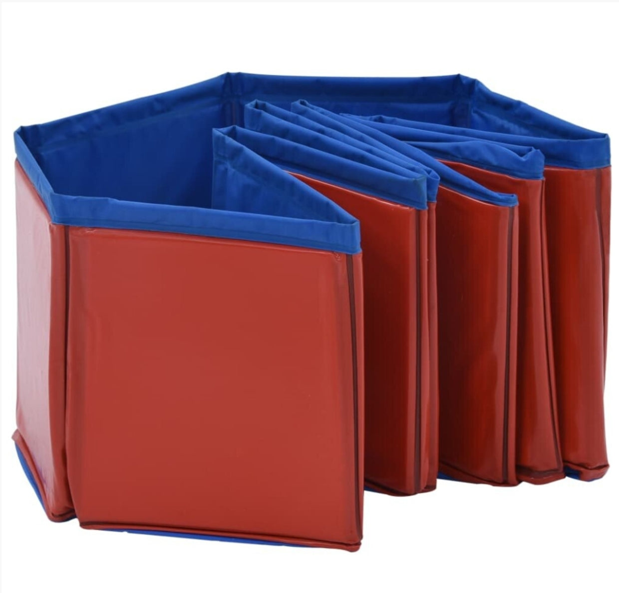 vidaXL Red Foldable PVC Dog Swimming Pool