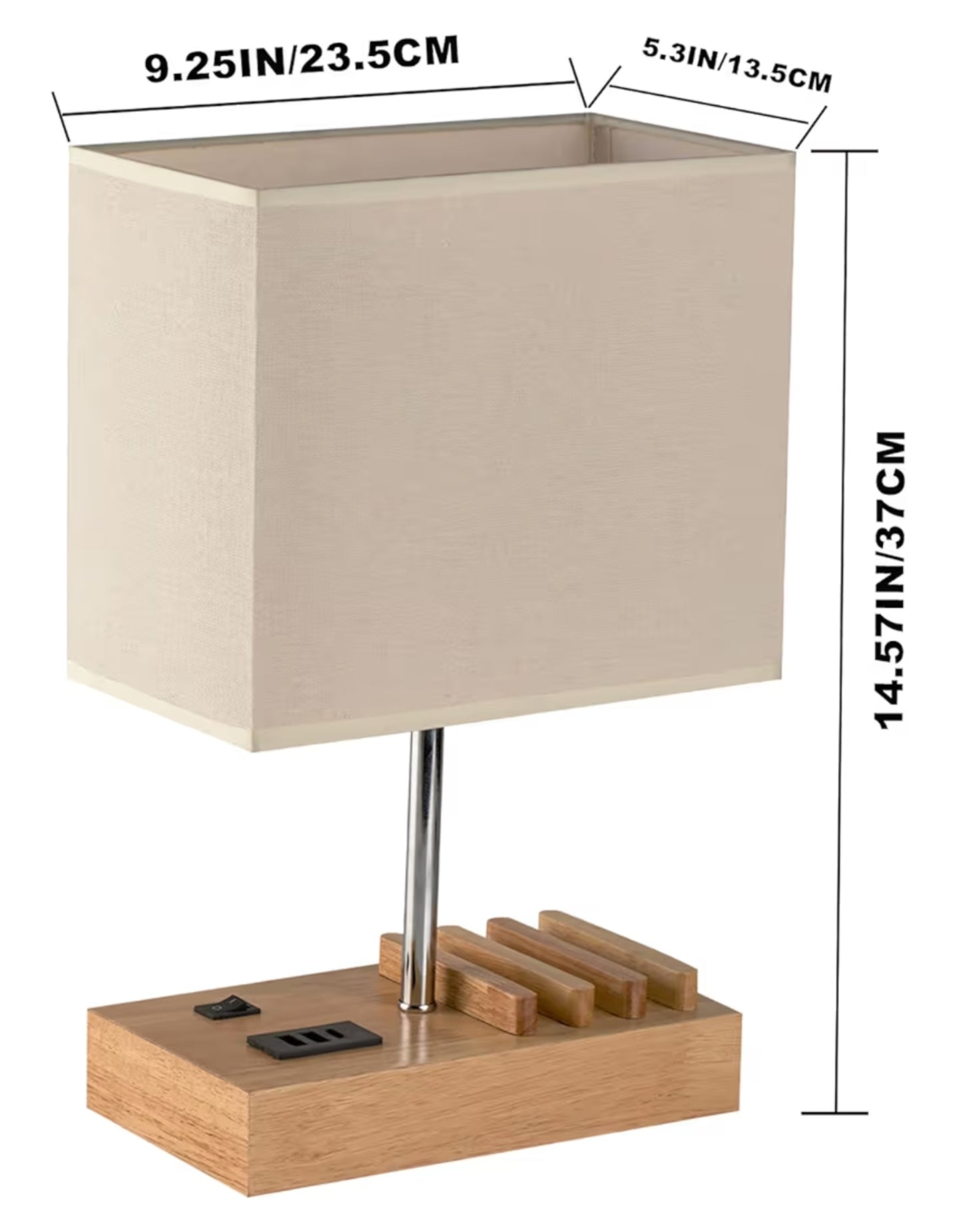 USB Bedside Table Lamp