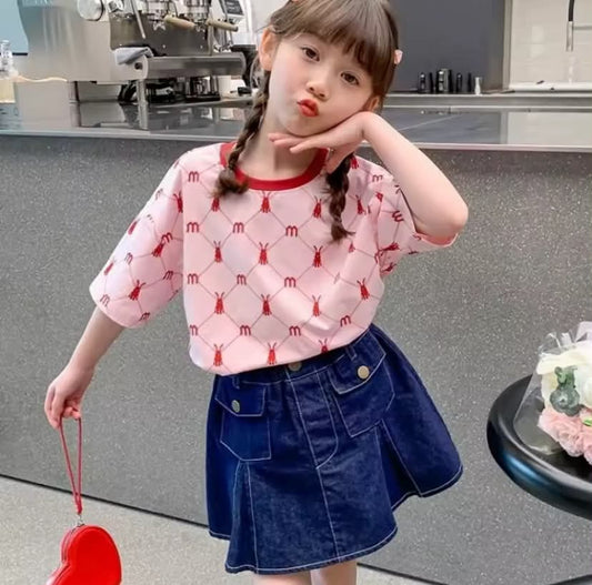 Kids Girls Summer T-Shirt set