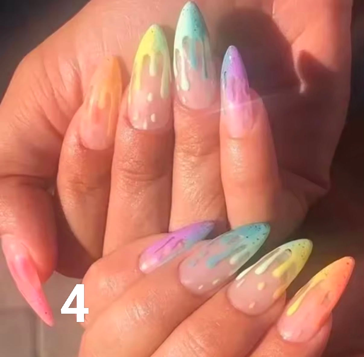 24Pcs Long Pointed Wear False Nails