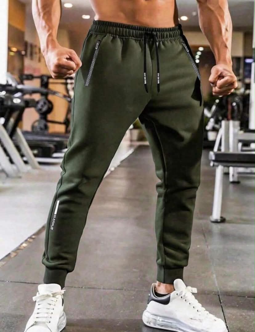 Men's Sports Pants, Outdoor Casual Drawstring Waist Trousers, Quick-Dry Stretchy Wrinkle-Resistant
