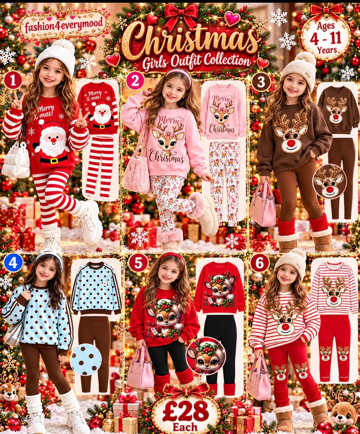 Christmas Girls Outfit Collection