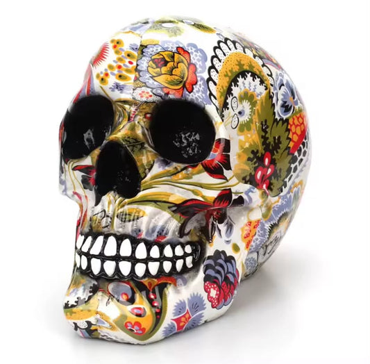 Horror Skull Decoration Resin  Color Flower