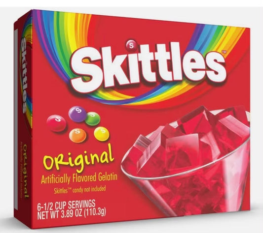 Skittles Original Gelatin Dessert Mix (110.3g). X3