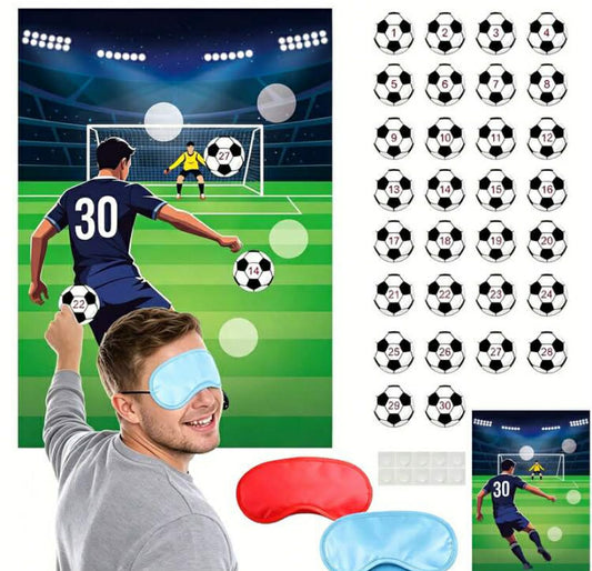 1 Set Football Sticker Game, Includes 30 Football Stickers. Use The Stickers To Stick The Football Onto The Target. Suitable For Football Party Games,