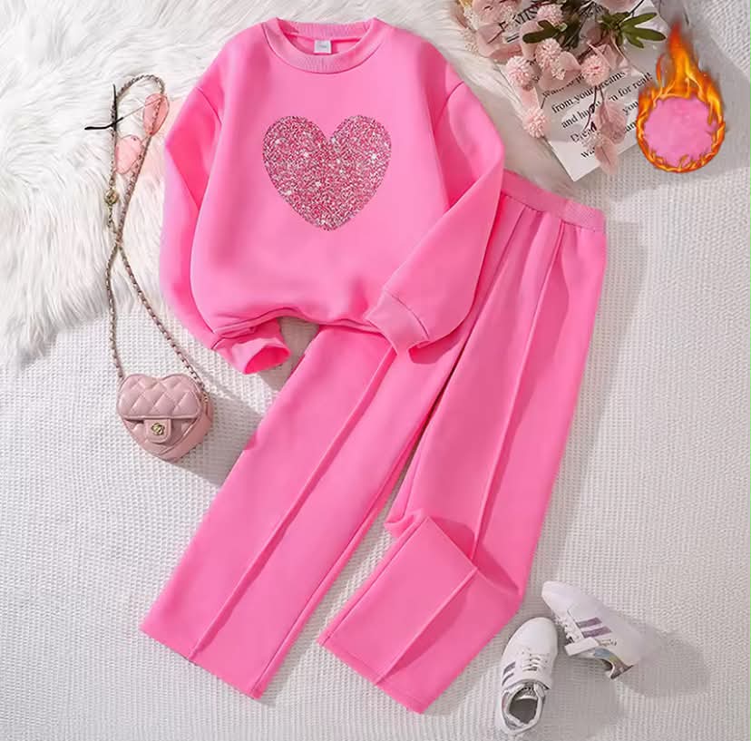 sweatshirt T-Shirt + wide leg Pant Suit