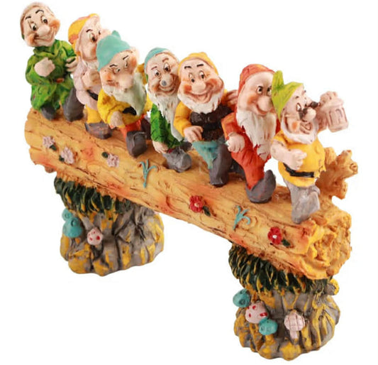 Garden Gnome Statue - Fairy Garden Accessories - 7 Dwarfs Resin Gnome Garden Decor Fairy Tale Garden Gnome Statue Resin Gnomes - Yard Decor