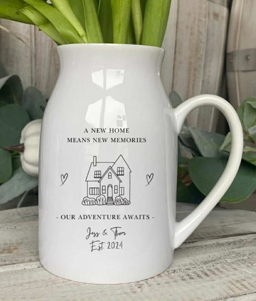 Personalised New Home Gift Small Vase Housewarming Gift Couples