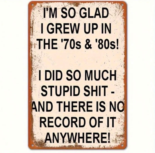 8 Inch X 12 Inch Vintage Style Metal Decorative Sign With Humorous Quote,