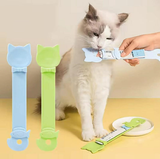 3PCS Cat Strip Feeder Spoon Long Handle