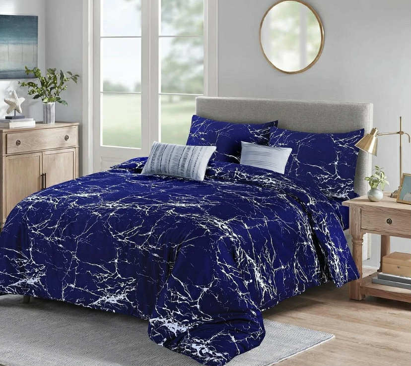 4 Piece Printed Duvet Quilt Cover Luxury Bedding Set