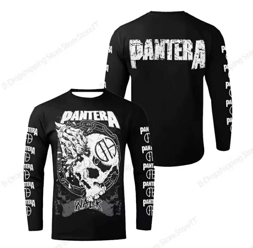 New Rock Pantera Band 3D Print Long Sleeve T-shirt