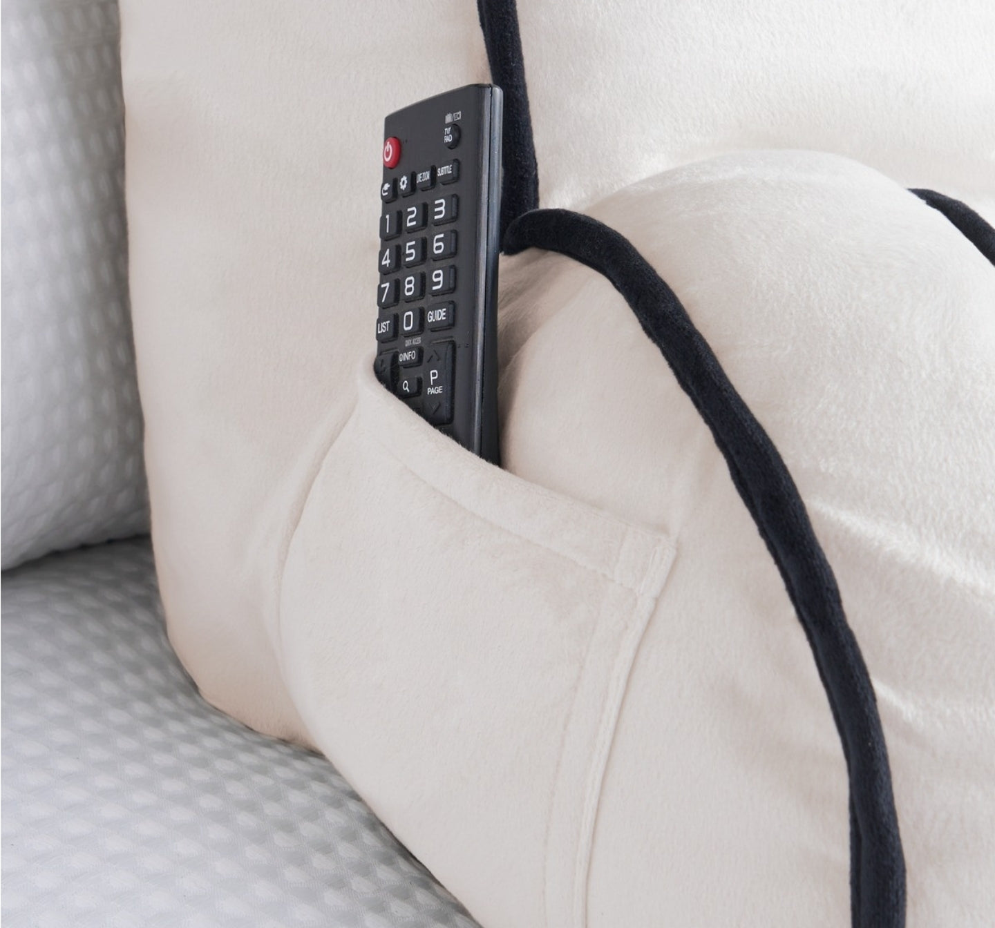 Piped Edge Cuddle Cushion With Head Rest