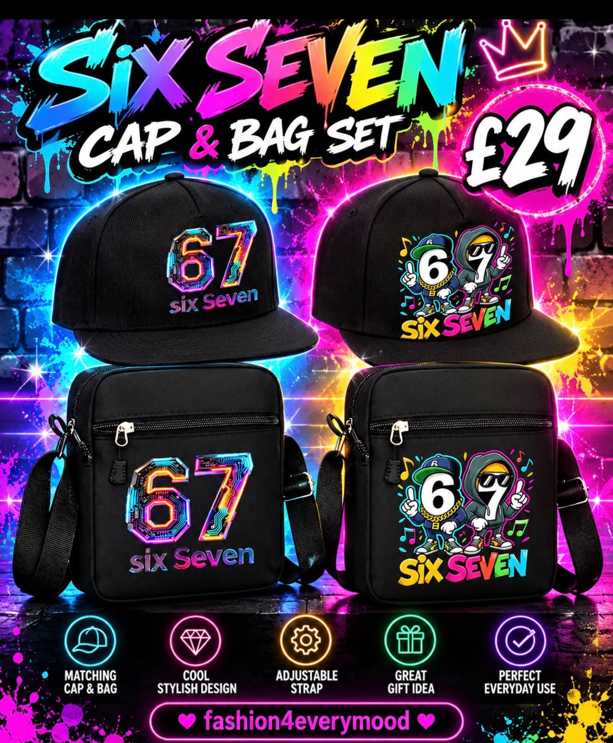 Six Seven Cap & Crossbody Bag Set