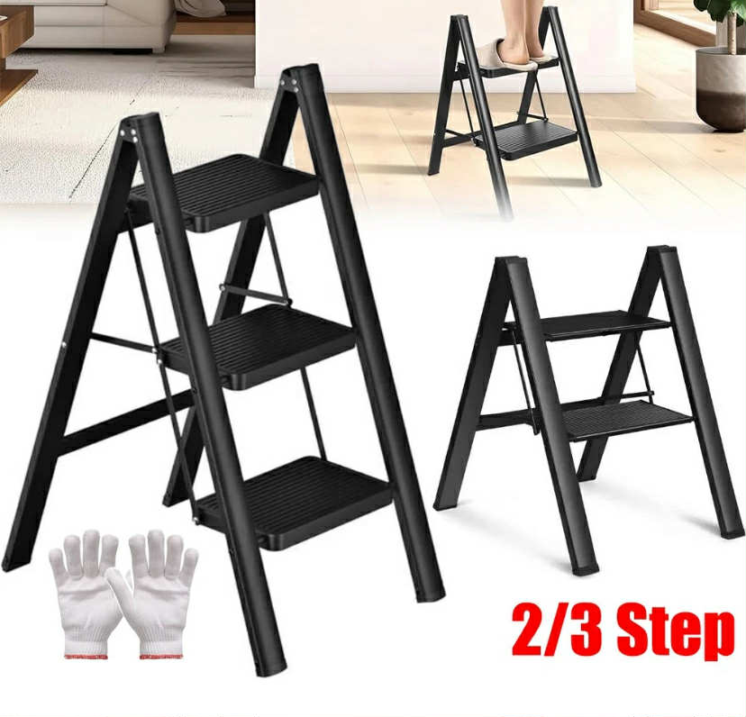 Portable Step Ladder Lightweight Folding Step Stool w/Anti Slip Tread,Heavy Duty