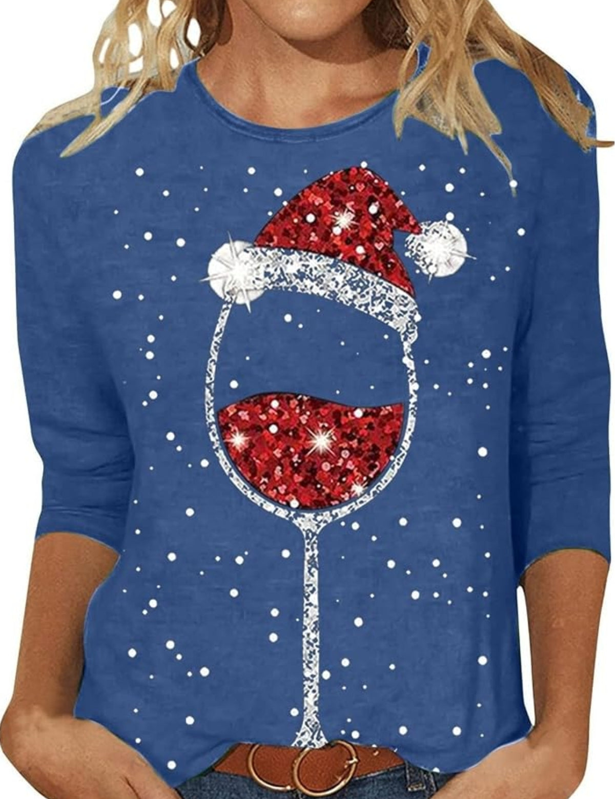 Christmas Jumpers for Women UK, 3/4 Sleeve Xmas jumper