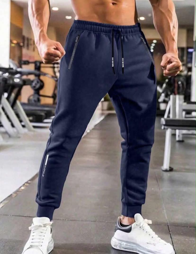 Men's Sports Pants, Outdoor Casual Drawstring Waist Trousers, Quick-Dry Stretchy Wrinkle-Resistant