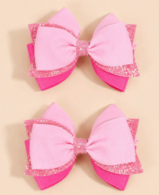 2 pcs Nude Bow Hair Clips, Minimalist Cute Fashion Hair Accessories, Alligator Clips For Girls, Casual & Sweet Daily Wear