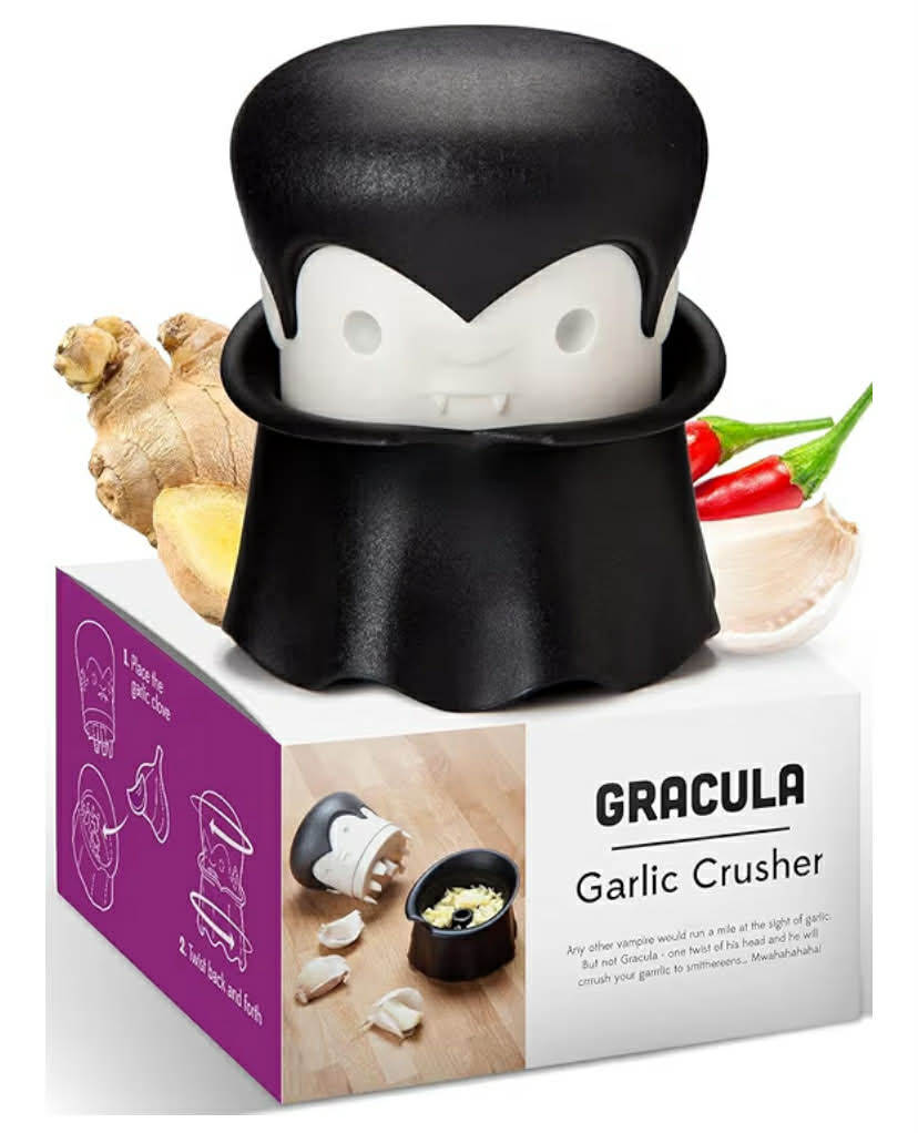 Drac N' Roll Vampire Garlic Roller, Silicone Garlic Peeler Tube