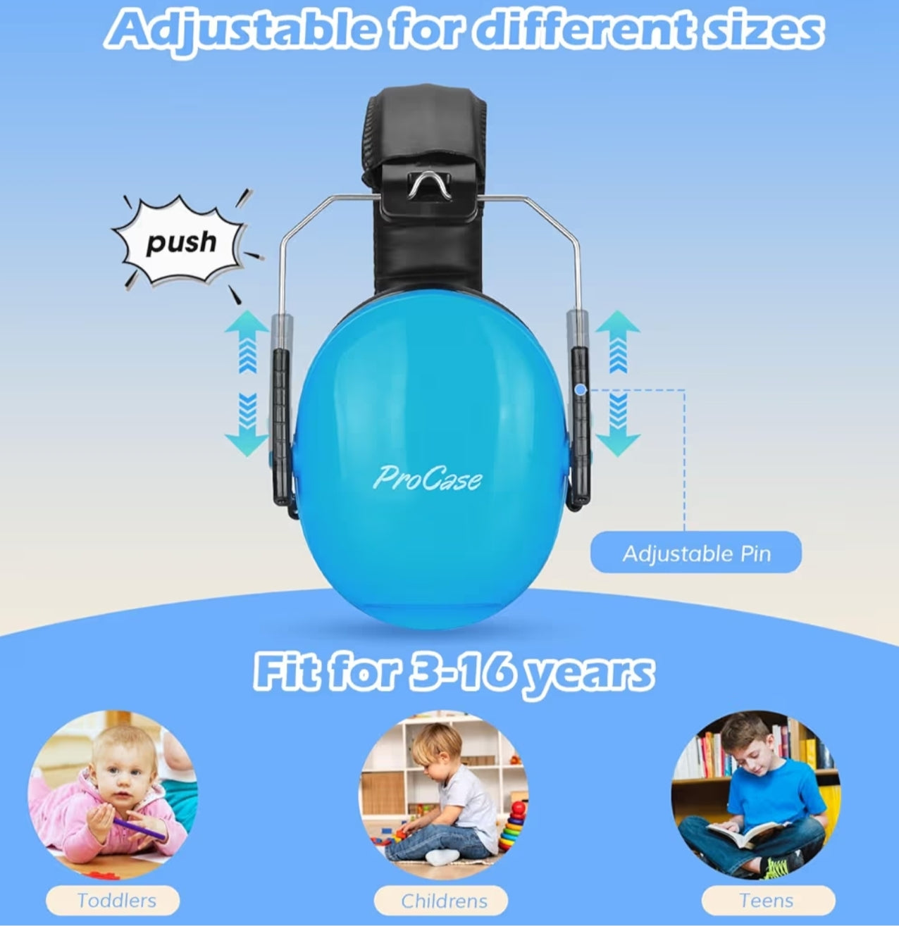 ProCase Ear Defenders Children, SNR 27dB Noise Cancelling Headphones for Kids Toddler, Kids Ear Defenders for Autism, Hearing Protection for Airplane Concert Fireworks