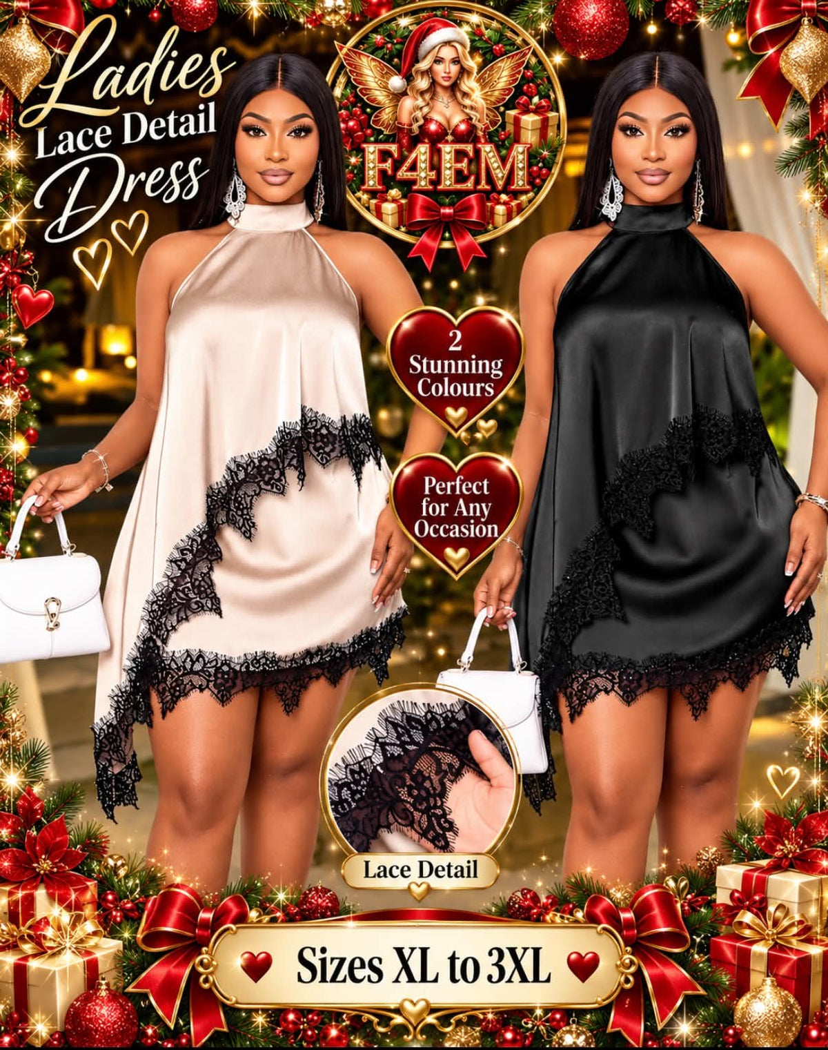 Ladies Lace Detail Dress