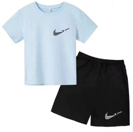 Children Summer New Short Sleeve T-shirt+shorts