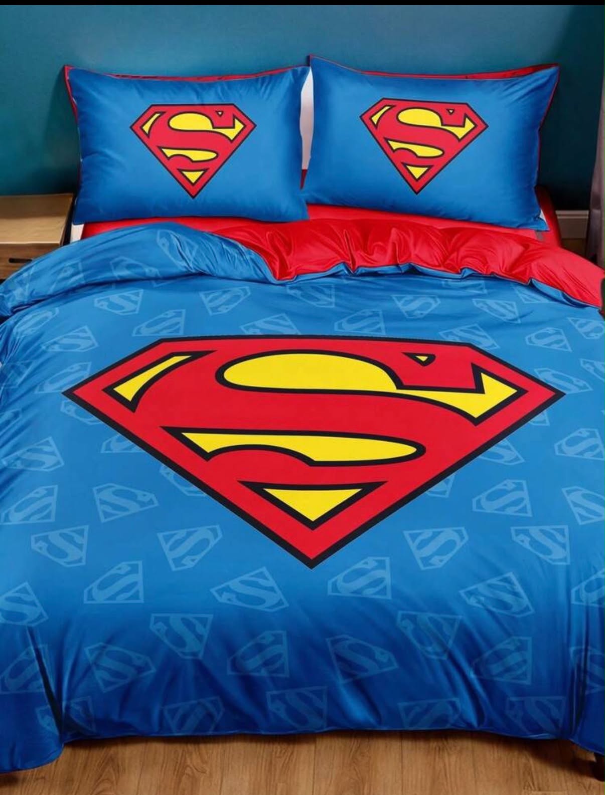 Super man Quilt Cover Set, Sanded Material, Soft And Warm