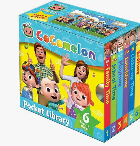 Cocomelon Pocket Library: 6 Little Illustrated Board Books about JJ, His Family And Friends - Perfect for Pre-Schoolers!