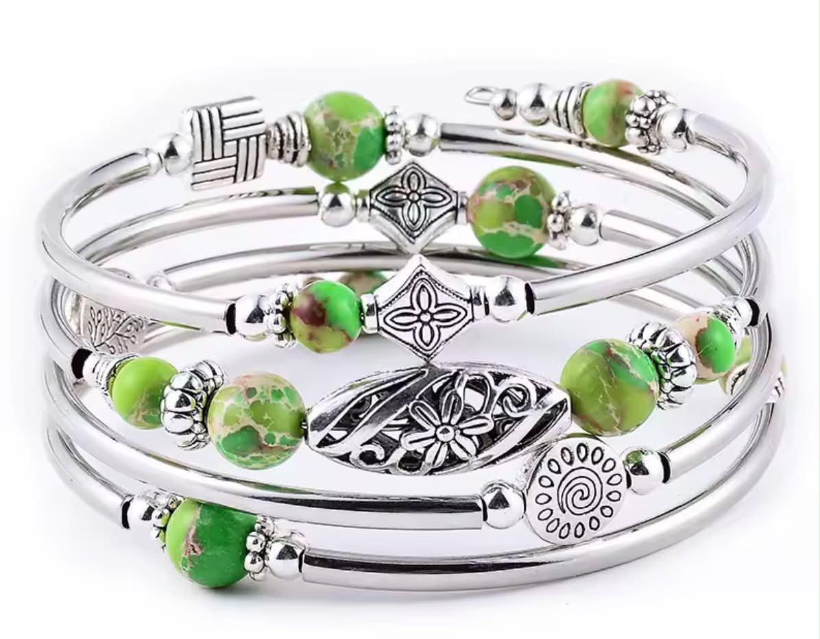 Layered Wrap Bangle  Bracelet