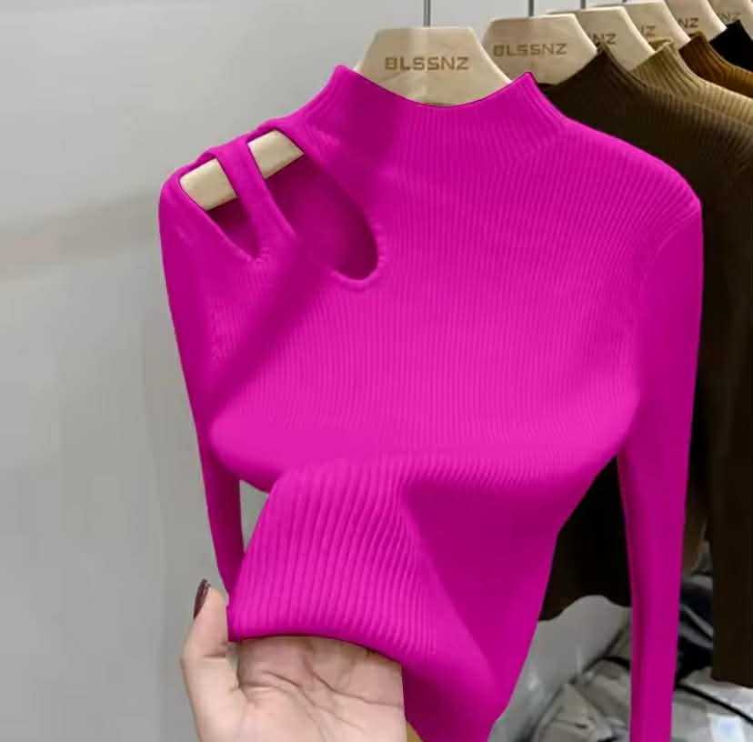 Turtleneck Knitted Women Sweater

One size