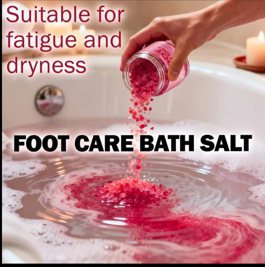 Sakura Foot Bath Salt, Sponge Texture, Deep Cleansing And Moisturizing Bath Bomb, Soothes And Moisturizes Dry Skin, Extracts Fresh Cherry Blossom Essence, Foot, Bubble Foot Bath, Foot Salt Bath, with Delicate Foot Bath Salt Particles